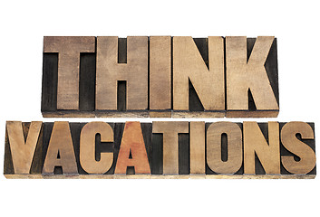 Image showing think vacations