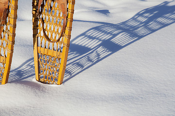 Image showing vintage Bear Paw snowshoes