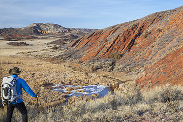 Image showing hiker in a rugged Colorado landscape