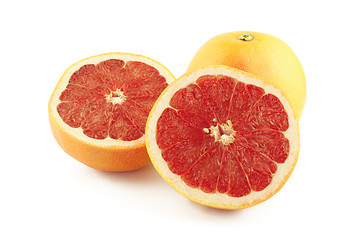 Image showing Grapefruit and two halves