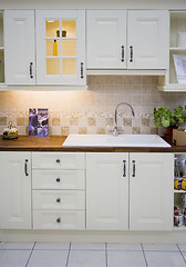 Image showing Modern White Kitchen