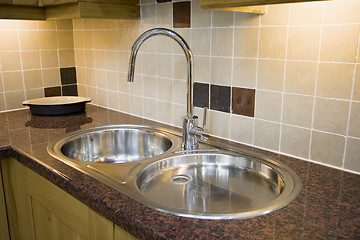 Image showing Modern Double Sink