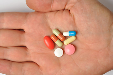 Image showing Hand with Pills