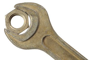 Image showing Spanner and Nut