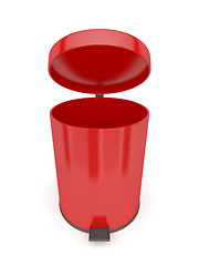 Image showing Open trash can