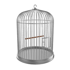 Image showing Silver bird cage