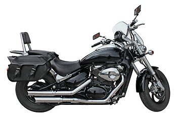 Image showing Black Motorbike