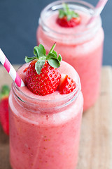 Image showing Strawberry smoothies