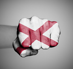 Image showing United states, fist with the flag of a state