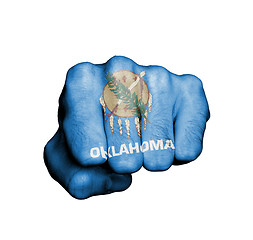 Image showing United states, fist with the flag of Oklahoma