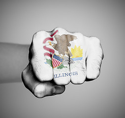 Image showing United states, fist with the flag of a state