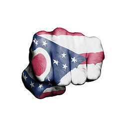 Image showing United states, fist with the flag of Ohio