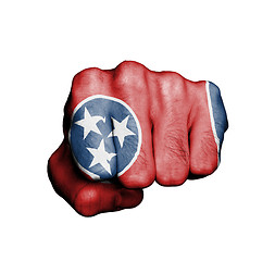 Image showing United states, fist with the flag of Tennessee