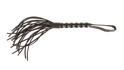 Image showing Leather whip isolated 