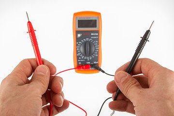 Image showing Digital multimeter isolated
