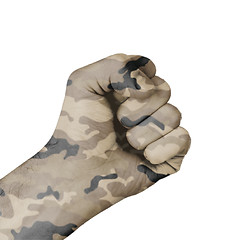 Image showing Camouflaged fist