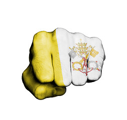 Image showing Front view of punching fist