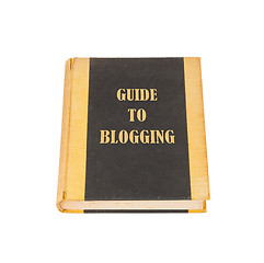 Image showing Old book with a blogging concept title