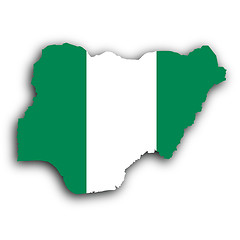 Image showing Nigeria map with the flag insid