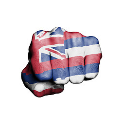 Image showing United states, fist with the flag of a state