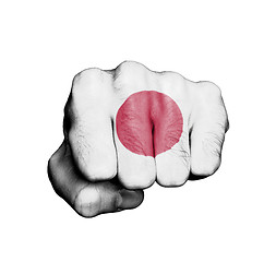 Image showing Front view of punching fist