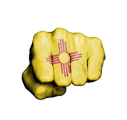 Image showing United states, fist with the flag of New Mexico