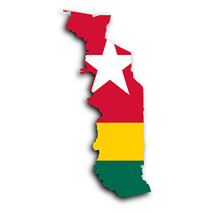 Image showing Togo map with the flag inside
