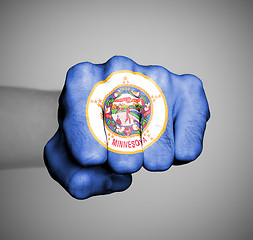 Image showing United states, fist with the flag of a state