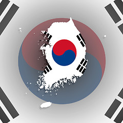 Image showing Map of South Korea isolated