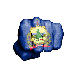 Image showing United states, fist with the flag of Vermont