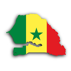 Image showing Senegal map with the flag inside