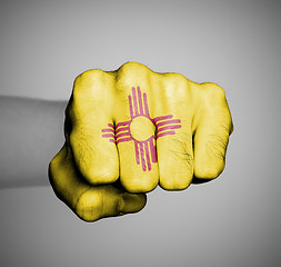 Image showing United states, fist with the flag of New Mexico