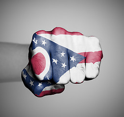 Image showing United states, fist with the flag of Ohio