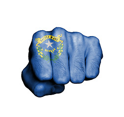 Image showing United states, fist with the flag of Nevada