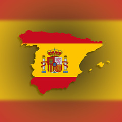 Image showing Spain map with the flag inside