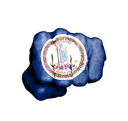 Image showing United states, fist with the flag of Virginia