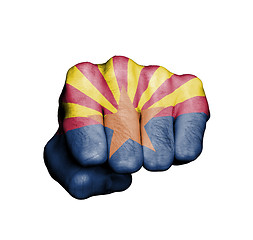 Image showing United states, fist with the flag of a state