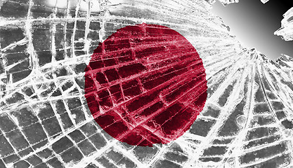 Image showing Broken ice or glass with a flag pattern, Japan