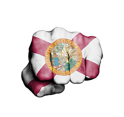 Image showing United states, fist with the flag of a state