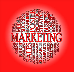 Image showing Marketing word cloud