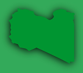 Image showing Country shape outlined and filled with the flag