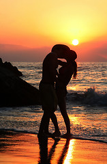 Image showing Couple at sunset