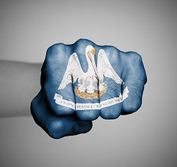 Image showing United states, fist with the flag of a state