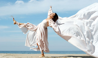 Image showing Woman on the beach