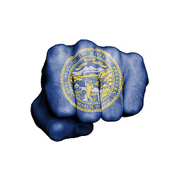 Image showing United states, fist with the flag of Nebraska