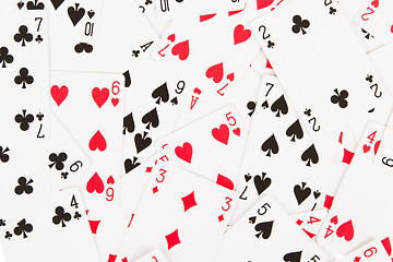 Image showing Large collection of used playing cards