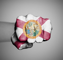 Image showing United states, fist with the flag of a state