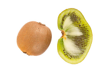 Image showing Fresh kiwis with funny deformations