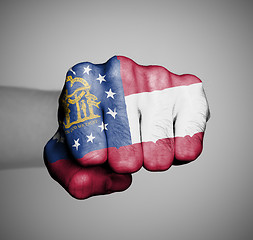 Image showing United states, fist with the flag of a state