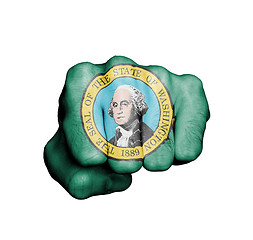 Image showing United states, fist with the flag of Washington